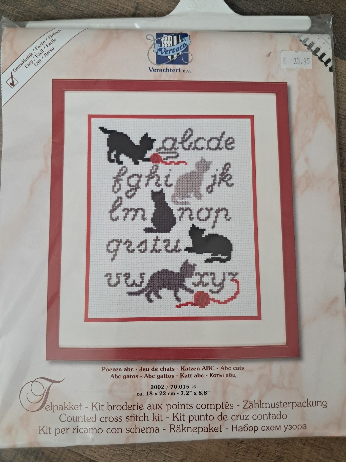 Verachtert Borduurpakket Katten ABC - Nieuw, Ophalen of Verzenden, Nieuw, Handborduren, Borduurpakket