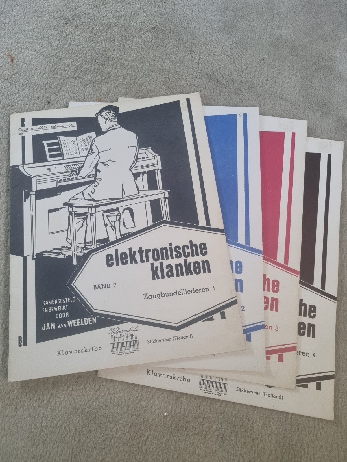 klavarskribo, 4 x zangb. liederen, Jan v. Weelden, één prijs, Ophalen of Verzenden, Gebruikt, Artiest of Componist, Religie en Gospel