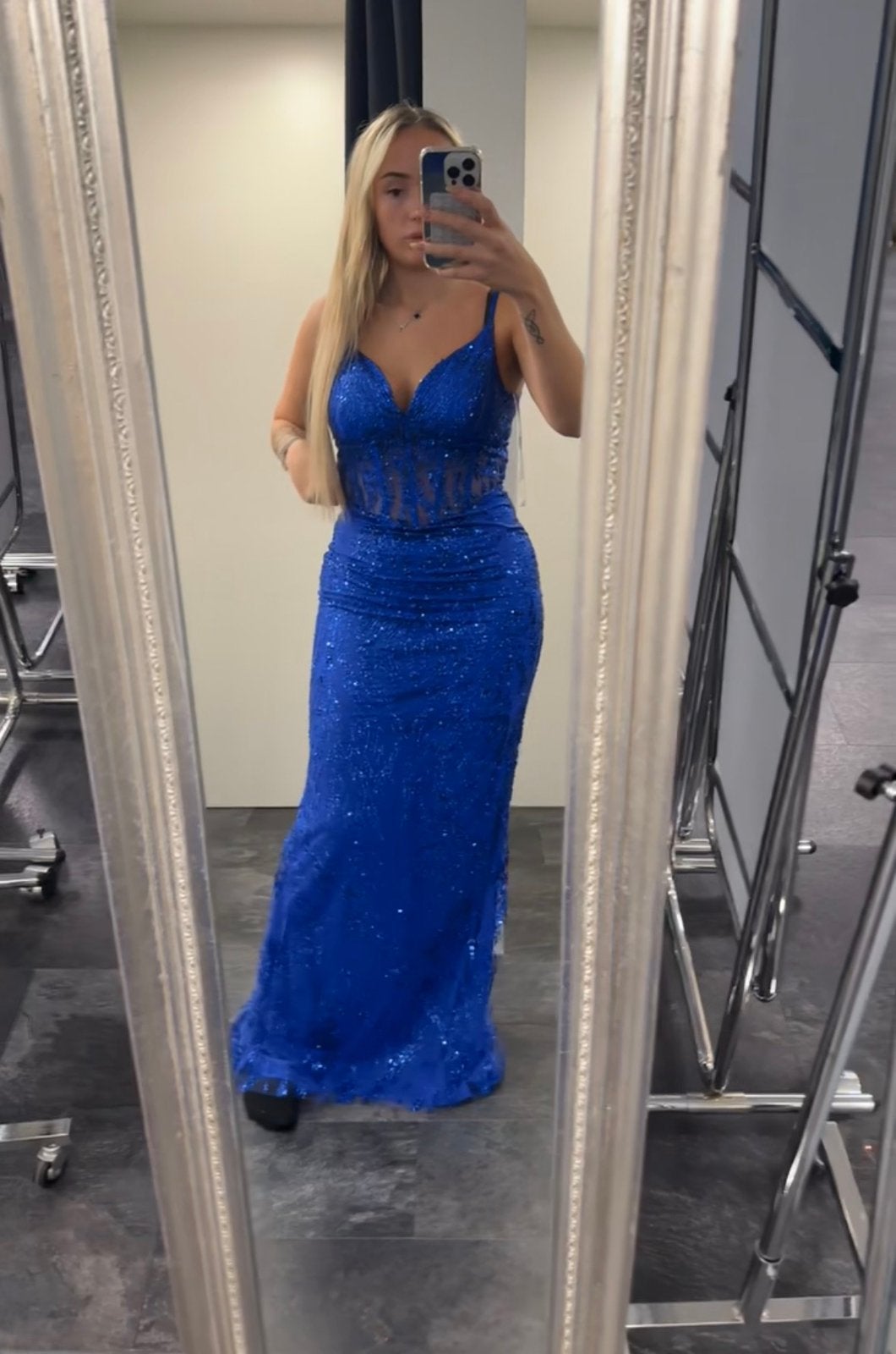 Gala/avond jurk blauw, Ophalen of Verzenden, Zo goed als nieuw, Blauw, Galajurk