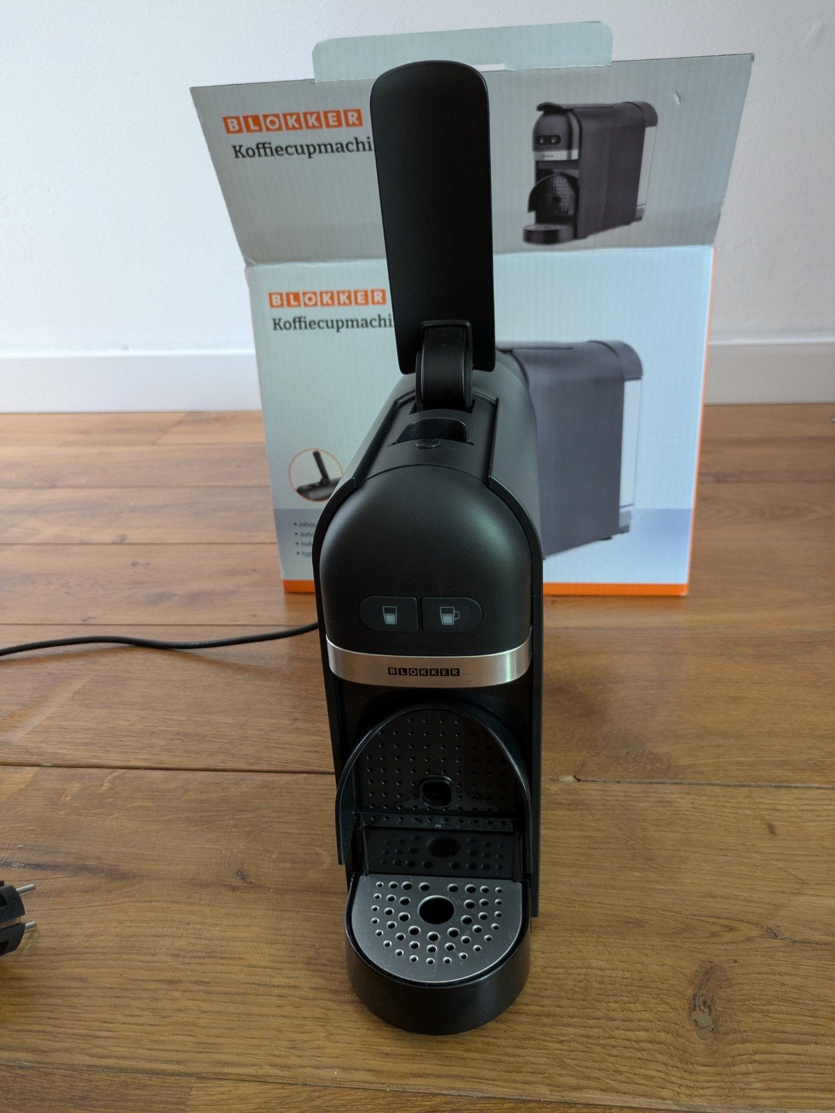 Nieuwe Blokker koffiecupmachine - Slechts 1x gebruikt!, Koffiemachine, Ophalen of Verzenden, Zo goed als nieuw, 1 kopje