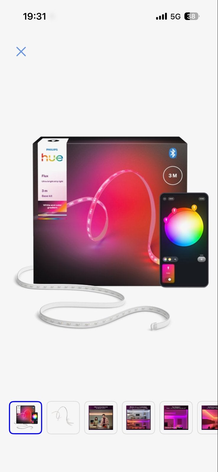 Philips Hue Flux Lightstrip 3M - Smart LED Strip, Huis en Inrichting, Led-lamp, Nieuw, Ophalen of Verzenden, Bedienbaar via app