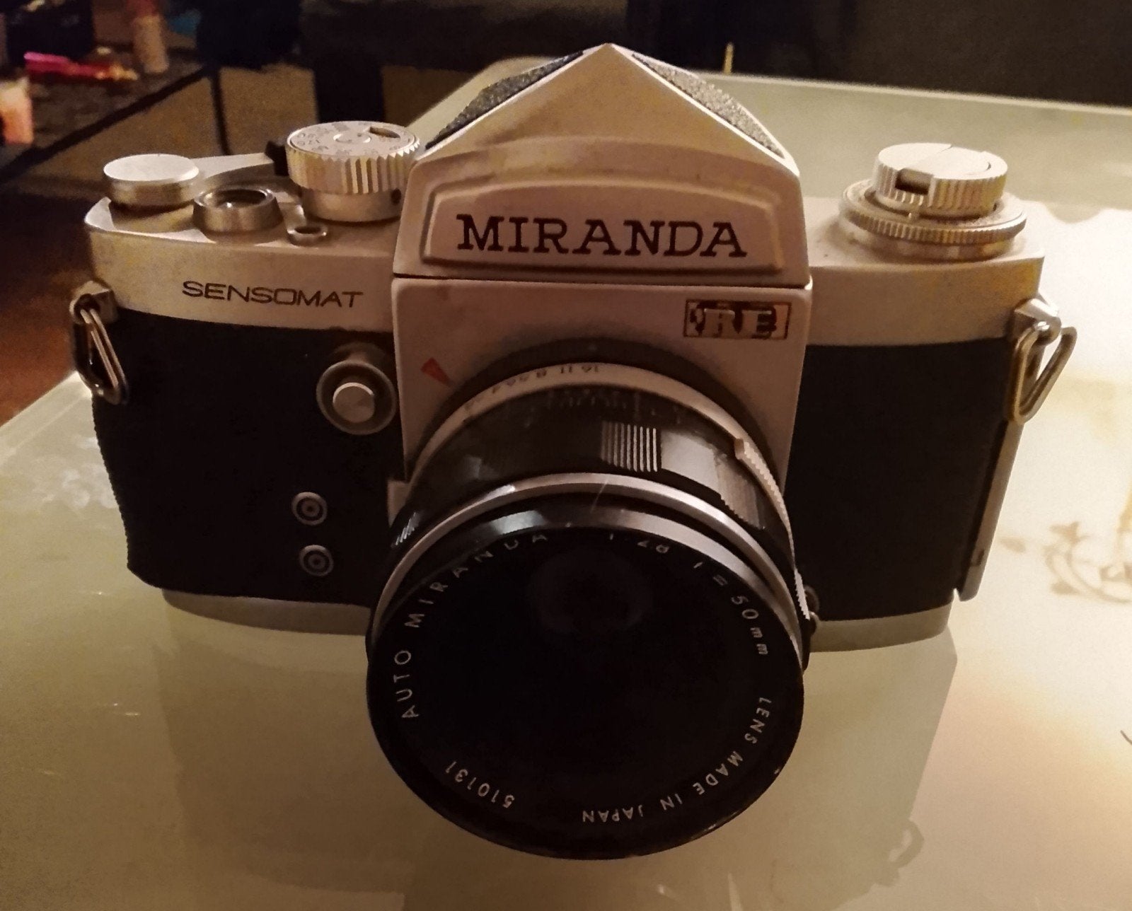 Miranda Sensomat RE Spiegelreflexcamera met 50mm lens, Audio, Tv en Foto, Fotocamera's Analoog, Ophalen of Verzenden, Gebruikt