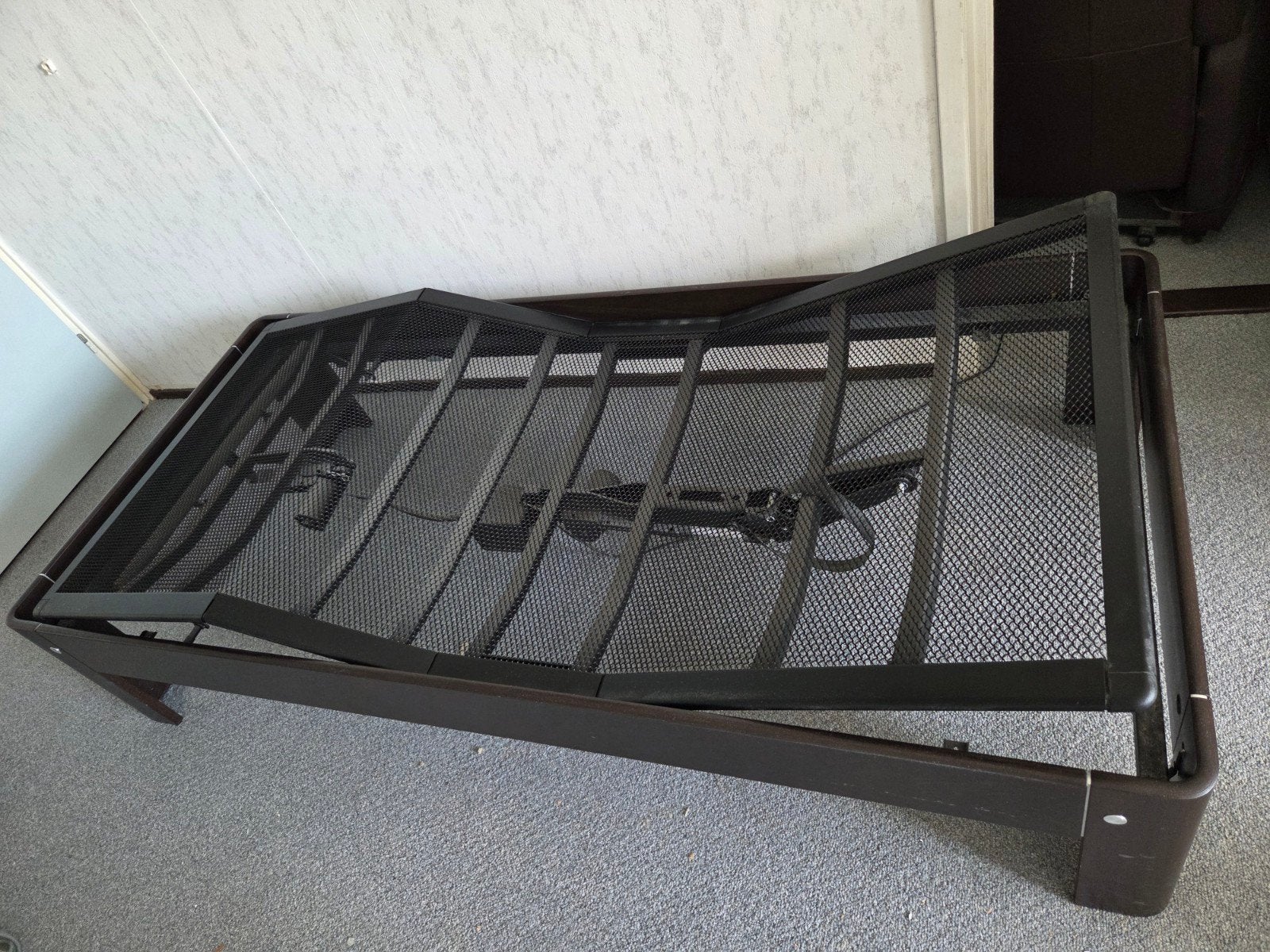 1 pers bed met auping spiraal bode, Ophalen, Gebruikt, 90 cm, Eenpersoons