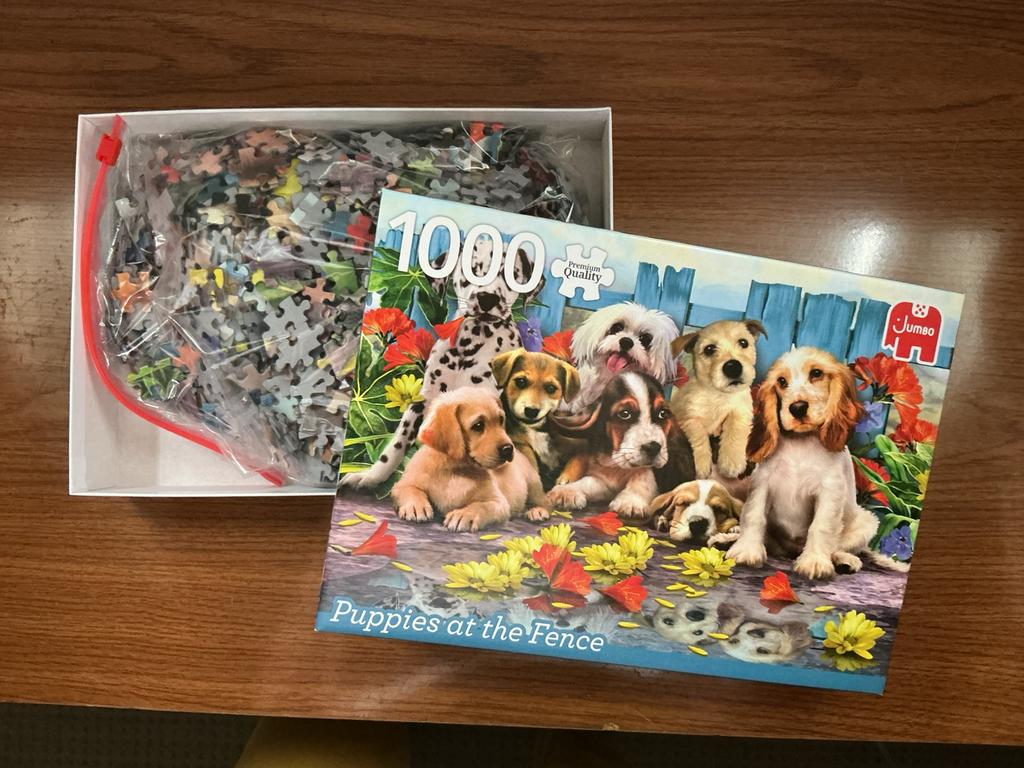 Jumbo puzzel 1000 stukjes hondjes puppies, Ophalen of Verzenden, 500 t/m 1500 stukjes, Zo goed als nieuw