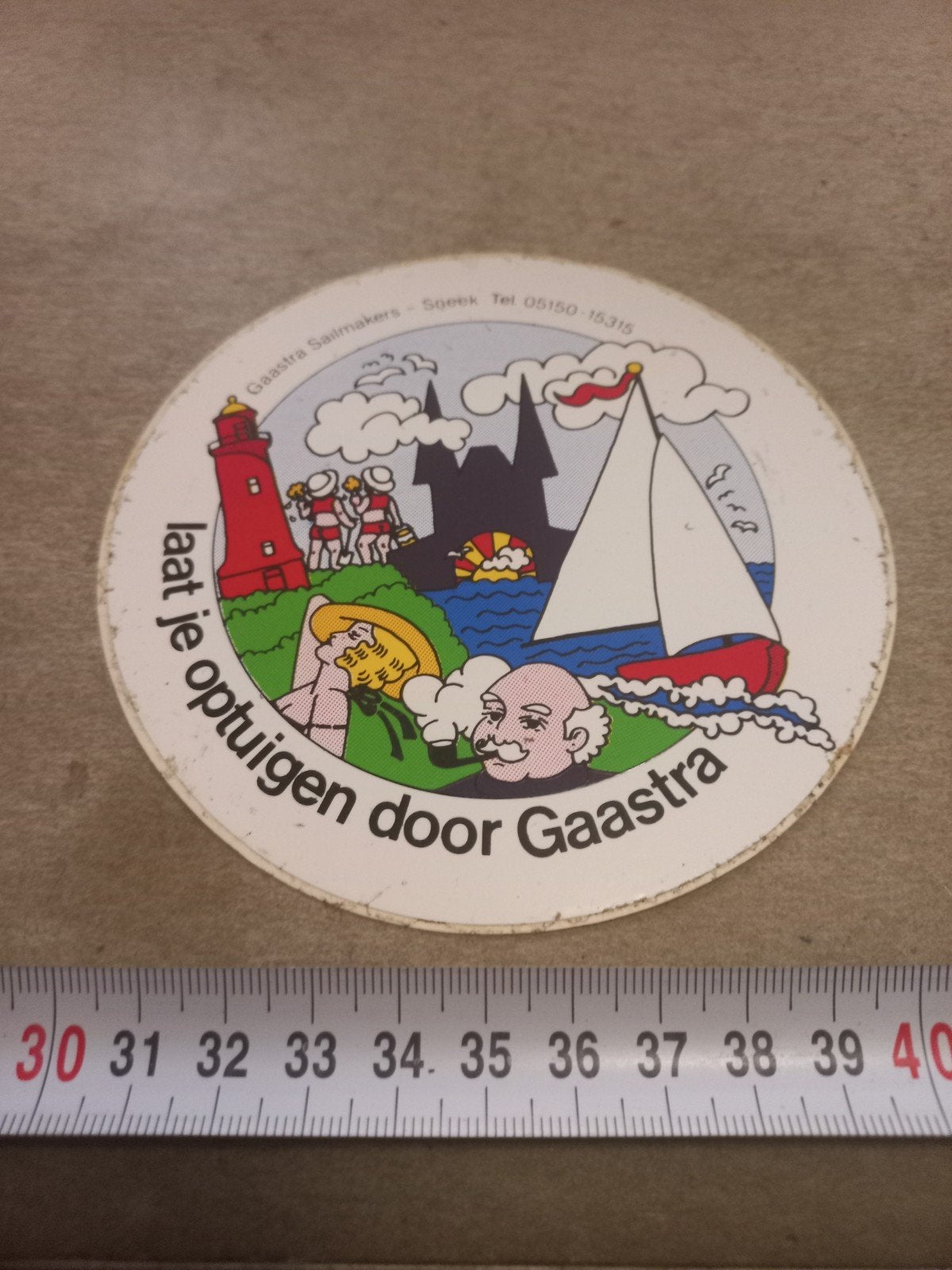 Vintage Gaastra Sailmakers Sticker - Laat je optuigen, Verzamelen, Ophalen of Verzenden, Gebruikt, Overige typen