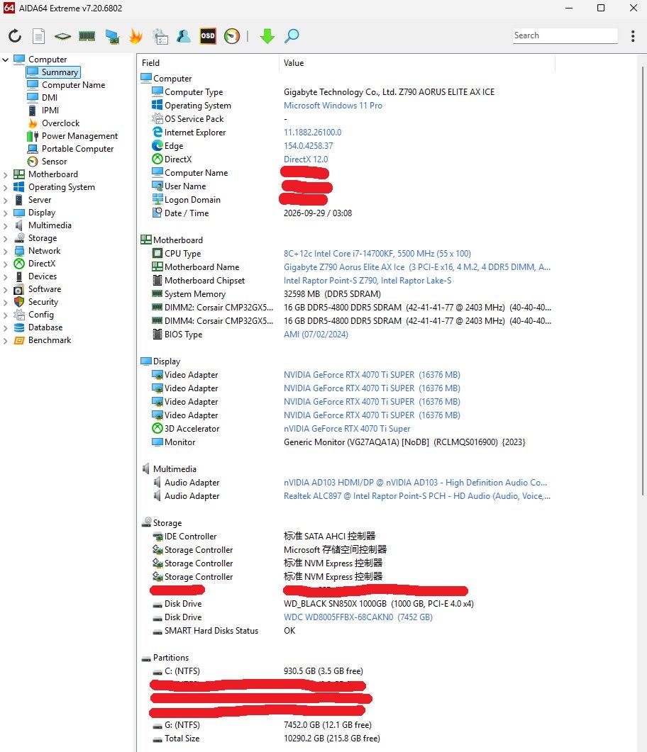 Foto 4 van White Gaming PC i7-14700KF | RTX4070 Ti S | 32G RAM