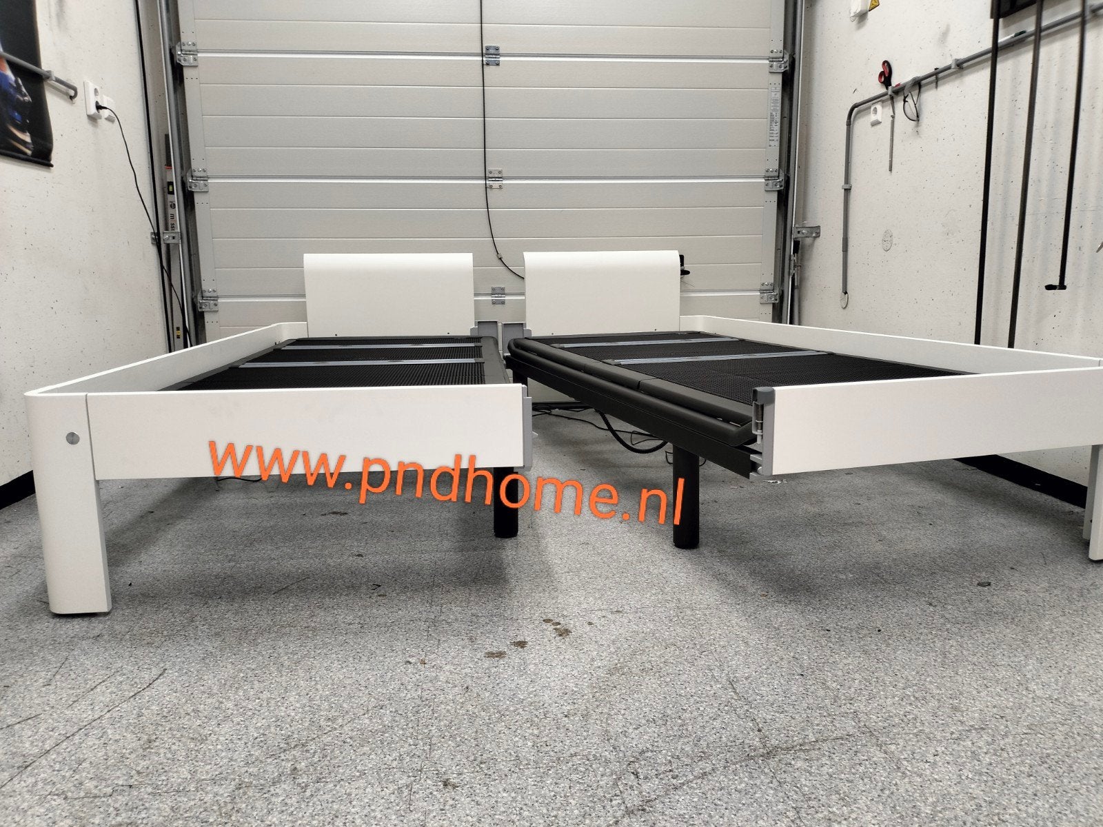 Auping Auronde 180x200 Deelbaar & Verstelbaar, Verstelbaar, Wit, Tweepersoons, Ophalen of Verzenden