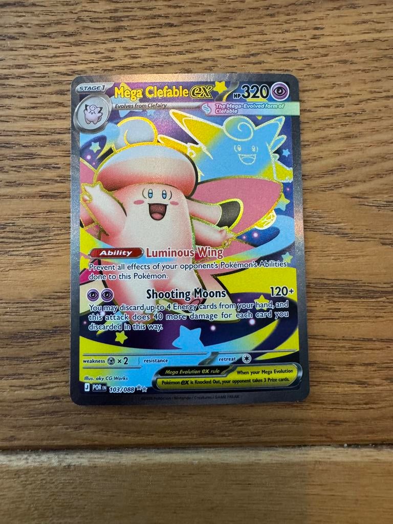 Mega Clefable ex 103/088 Perfect Order Pokemon, Ophalen, Zo goed als nieuw