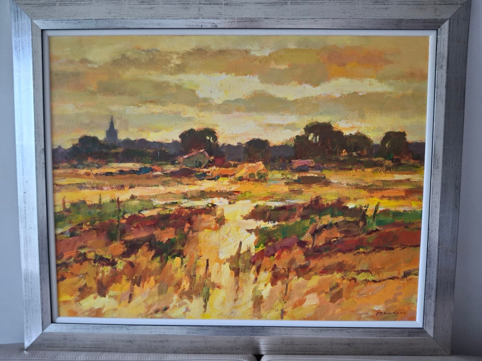 " Ochtendgloren " Olieverf Frans Manders (1939), Ophalen
