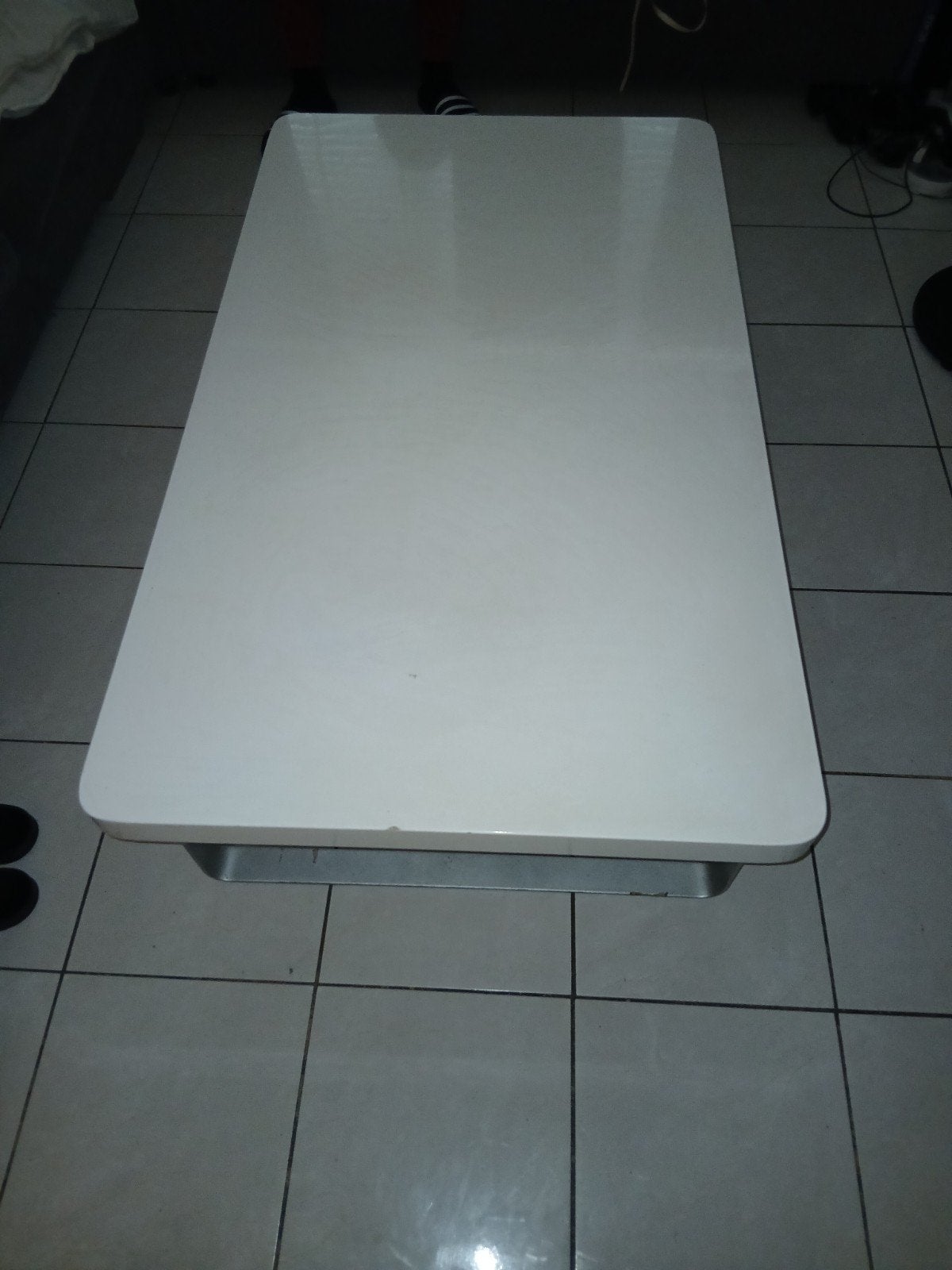 hoogglans salontafel  wit gebruikt, Huis en Inrichting, Ophalen, Gebruikt, 100 tot 150 cm, 50 tot 100 cm