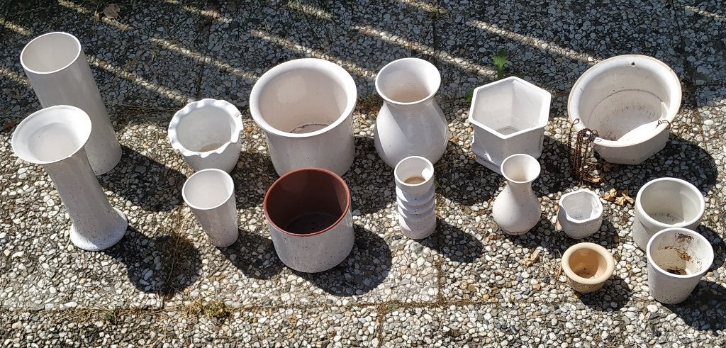Te Koop: Diverse plantenpotten en bloemen vazen., Ophalen of Verzenden, Gebruikt, Meerkleurig, Steen/keramiek