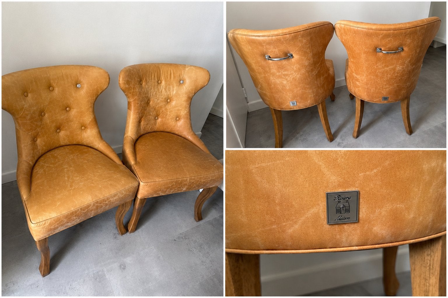 2x Rivièra Maison George eetkamerstoel – Pellini Camel, Ophalen
