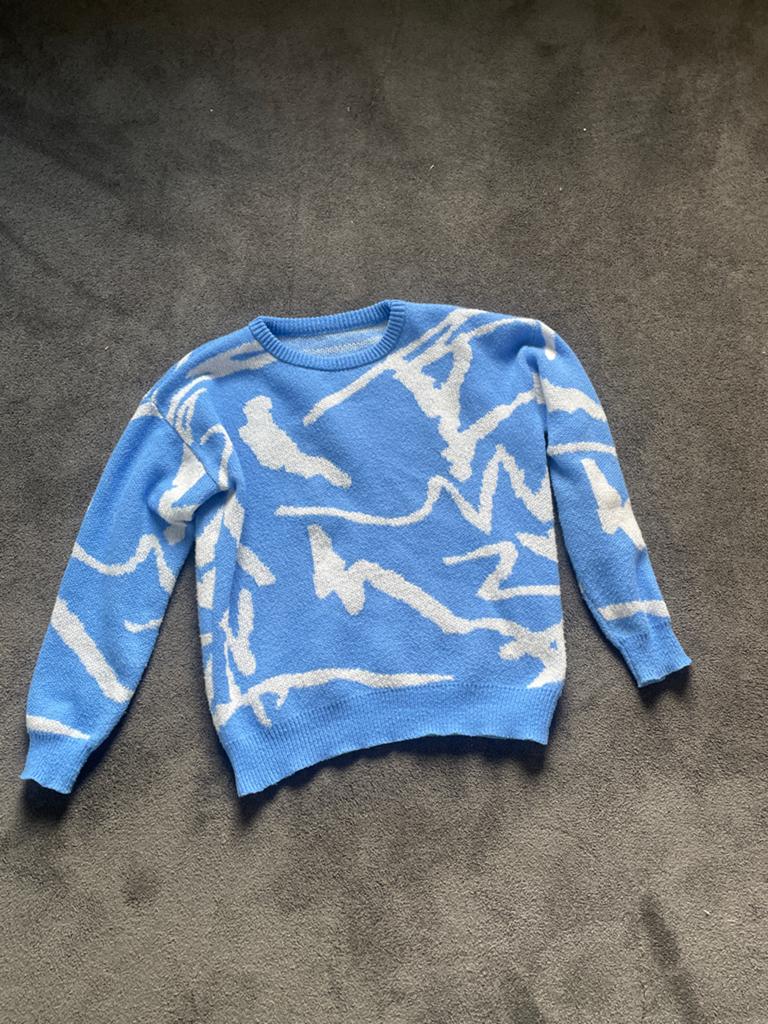 Gebreiden trui, Kleding | Heren, Ophalen of Verzenden, Zo goed als nieuw, Maat 46 (S) of kleiner, Blauw