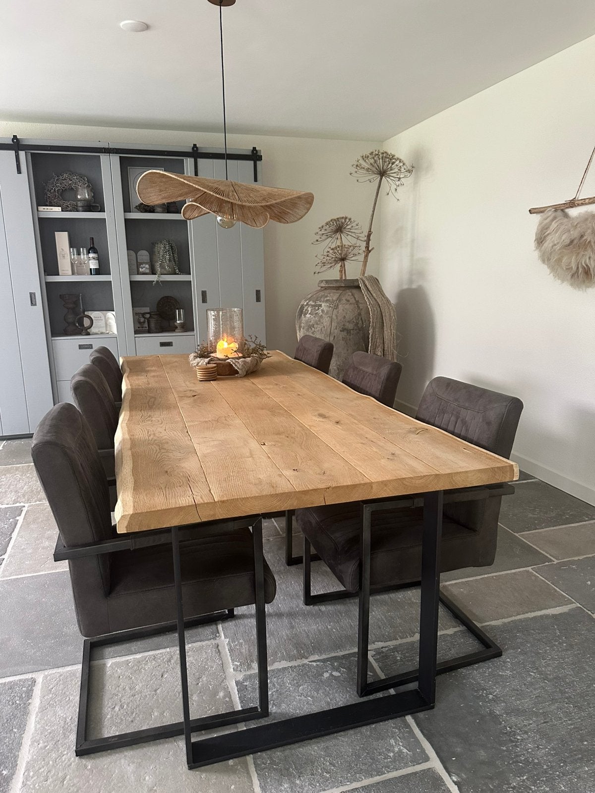 Houten eettafel Loods5, Ophalen, Gebruikt, 100 tot 150 cm, 200 cm of meer
