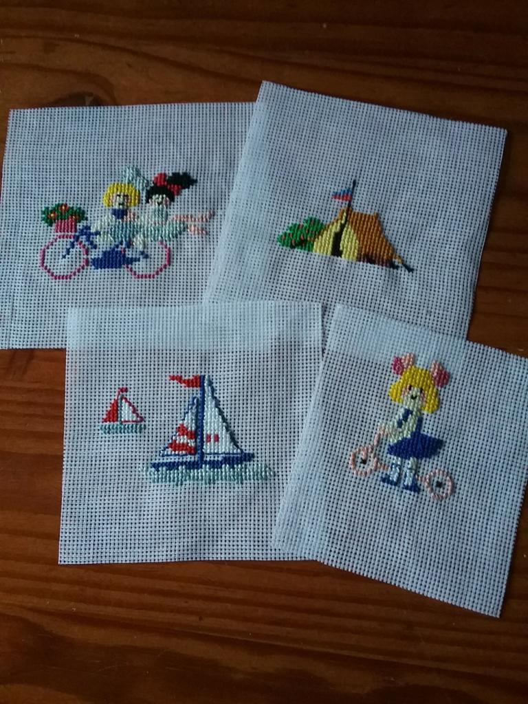 Mini borduurwerkjes, handgeborduurd, Hobby en Vrije tijd, Kaarten | Zelf maken, Ophalen of Verzenden, Nieuw, Overige thema's, Overige typen