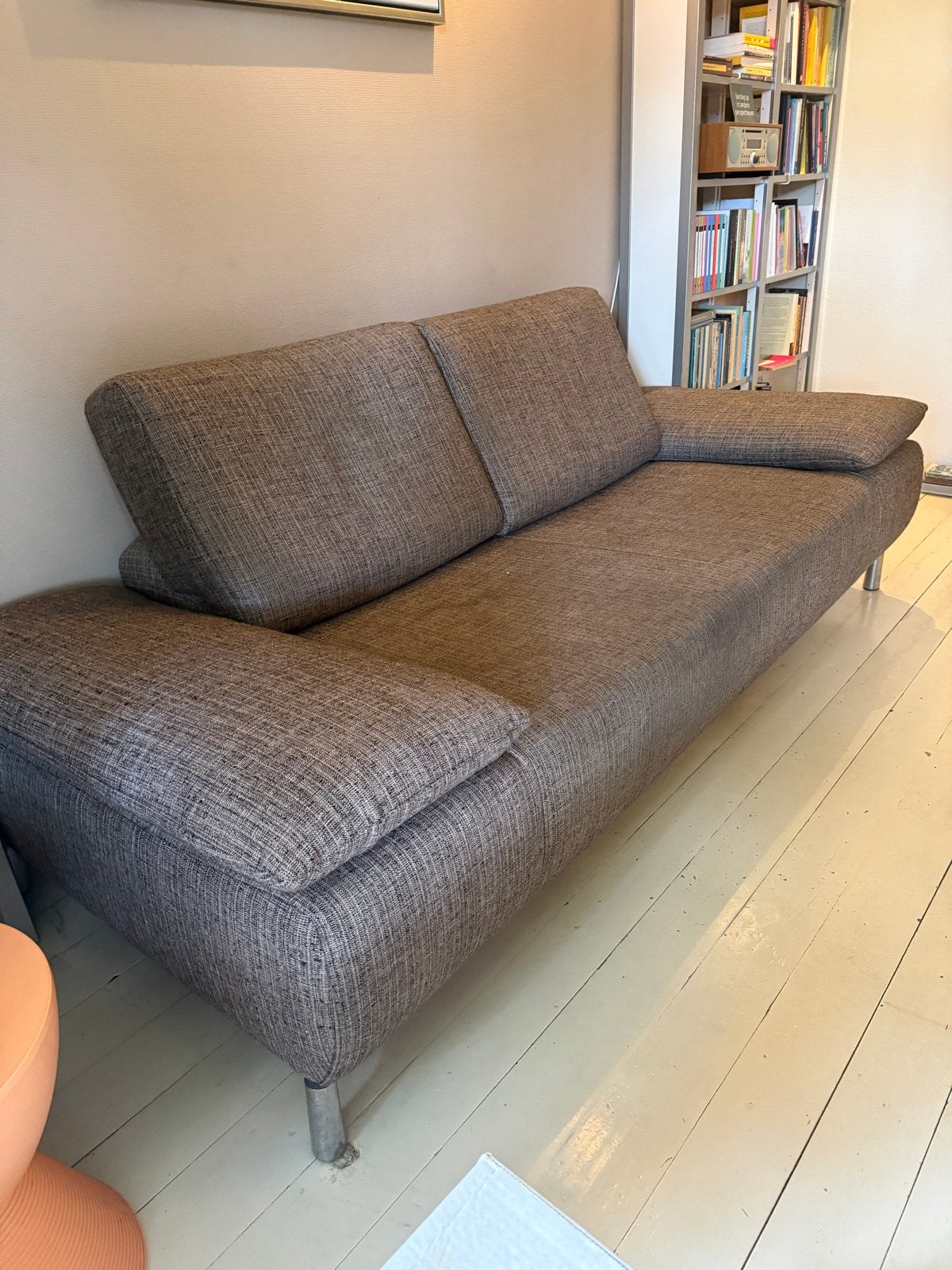 Comfortabele rechte bank - 214x94x82 cm - Ophalen voor 2 okt, Ophalen, Gebruikt, Driepersoons, 75 tot 100 cm
