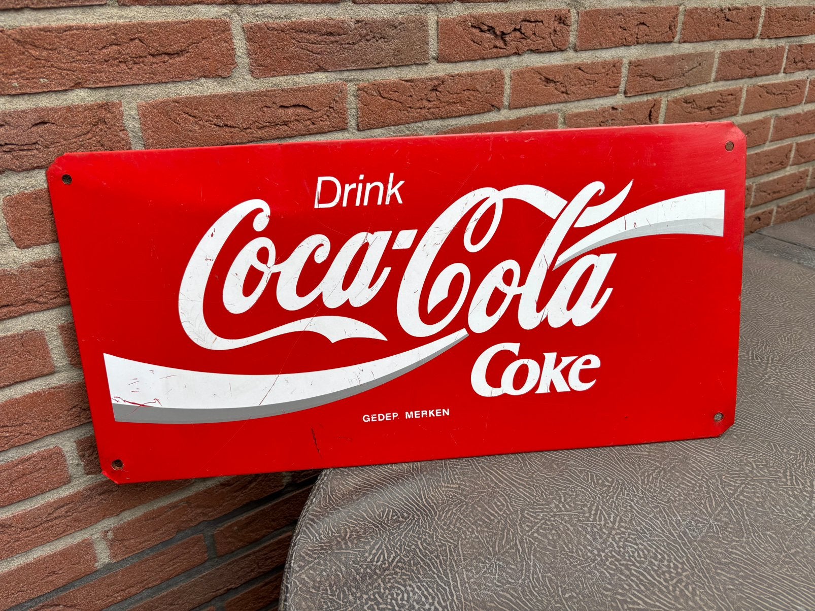 Vintage Coca-Cola reclame bord, Antiek en Kunst, Ophalen of Verzenden