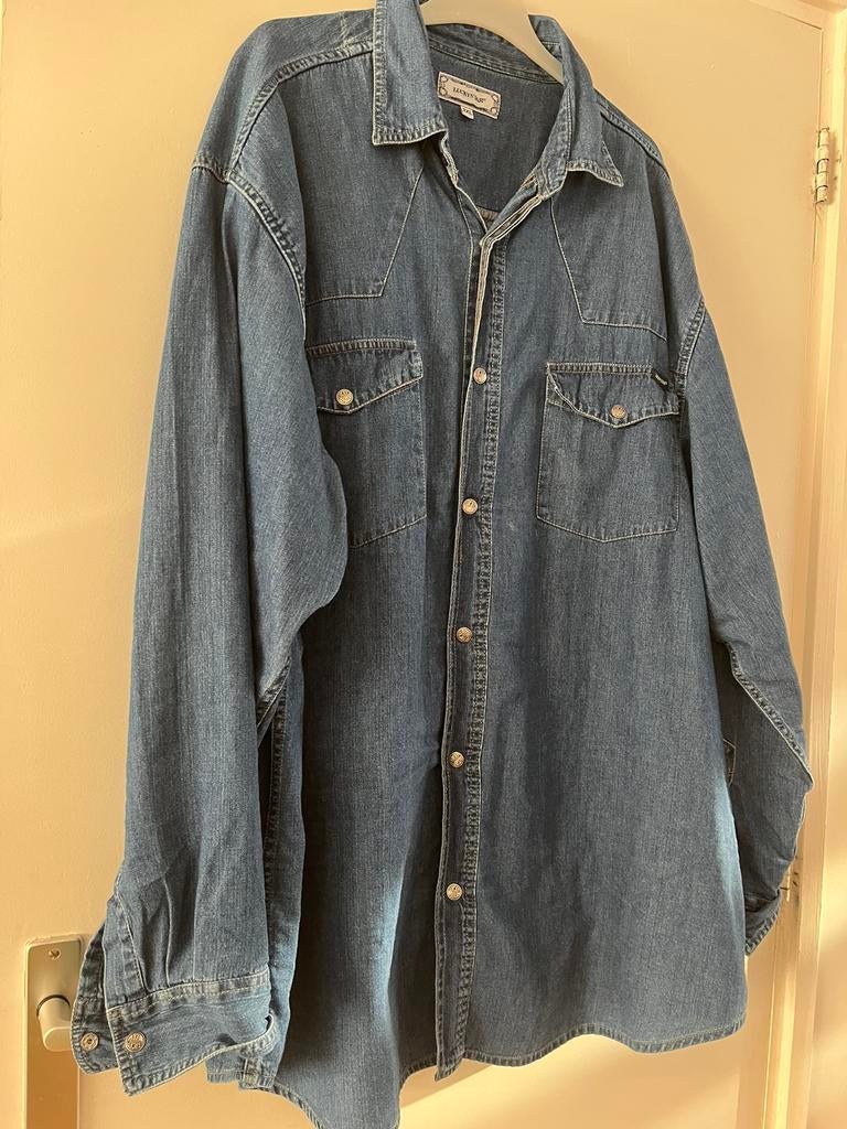 Luckystar 2 xl denim blouse, Ophalen of Verzenden, Zo goed als nieuw, Blauw, Blouse of Tuniek
