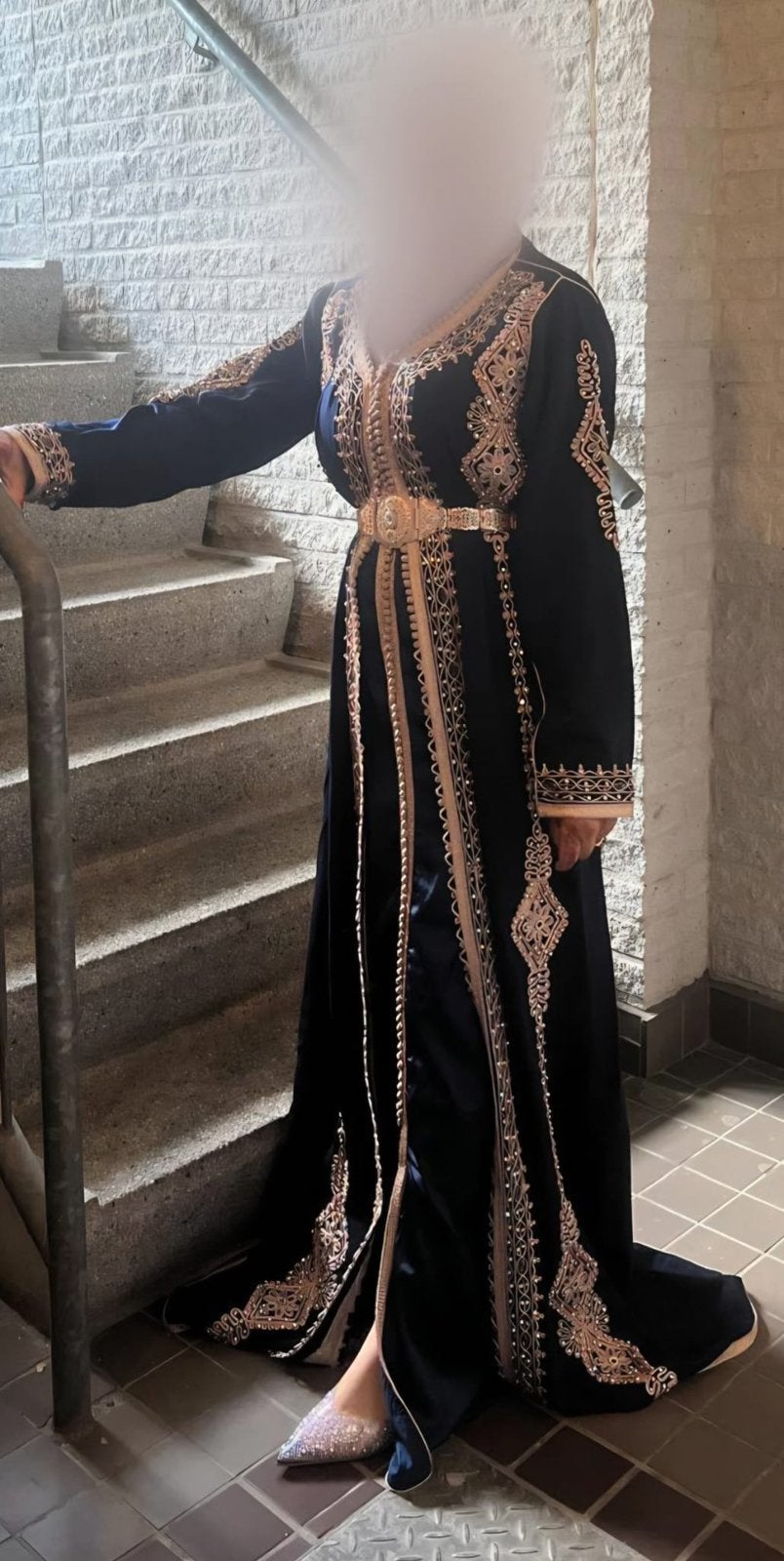 Marokkaanse takchita, Kleding | Dames, Gelegenheidskleding, Overige typen, Blauw, Ophalen of Verzenden, Zo goed als nieuw