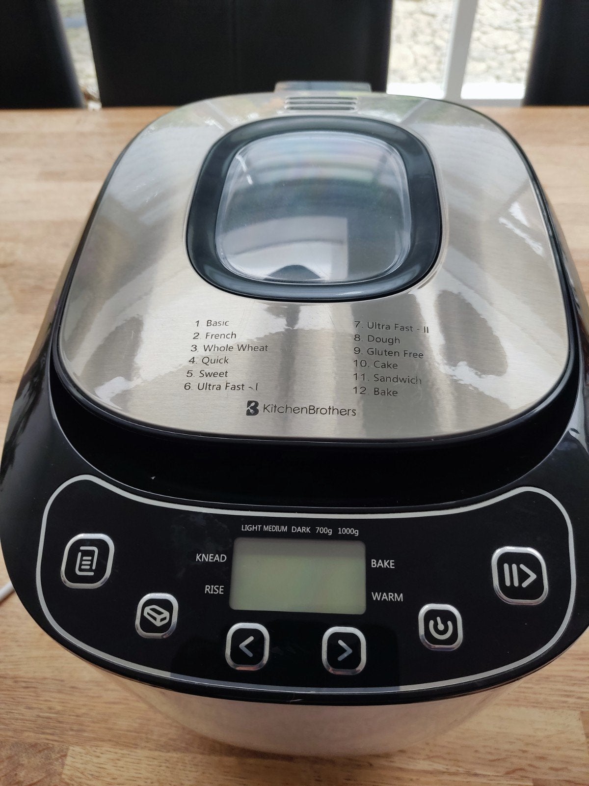 Broodbakmachine Kitchen Brothers KB697, Ophalen, Zo goed als nieuw, Met timer, Kijkvenster