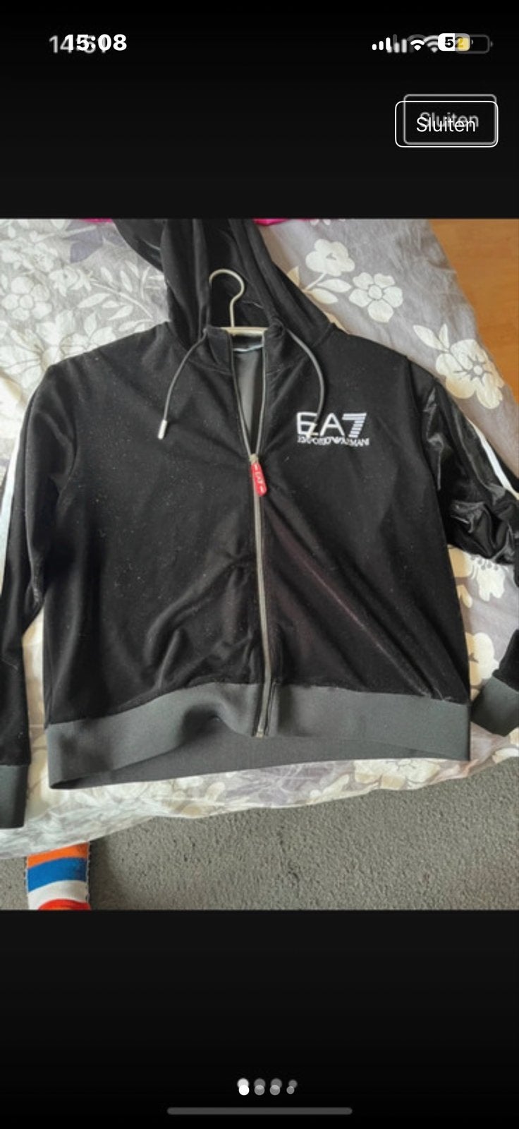 Emporio Armani EA7 trainingsjack, Ophalen of Verzenden, Zo goed als nieuw, Zwart