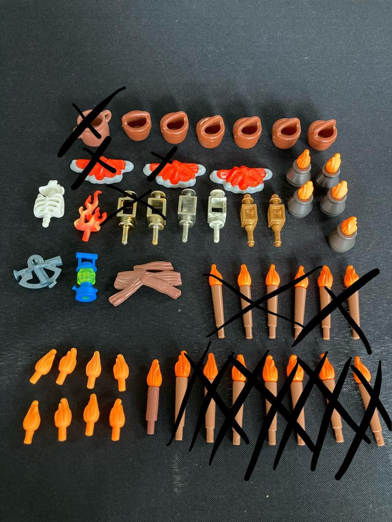 Playmobil vuurtje, fakkel ed…, Ophalen of Verzenden, Zo goed als nieuw