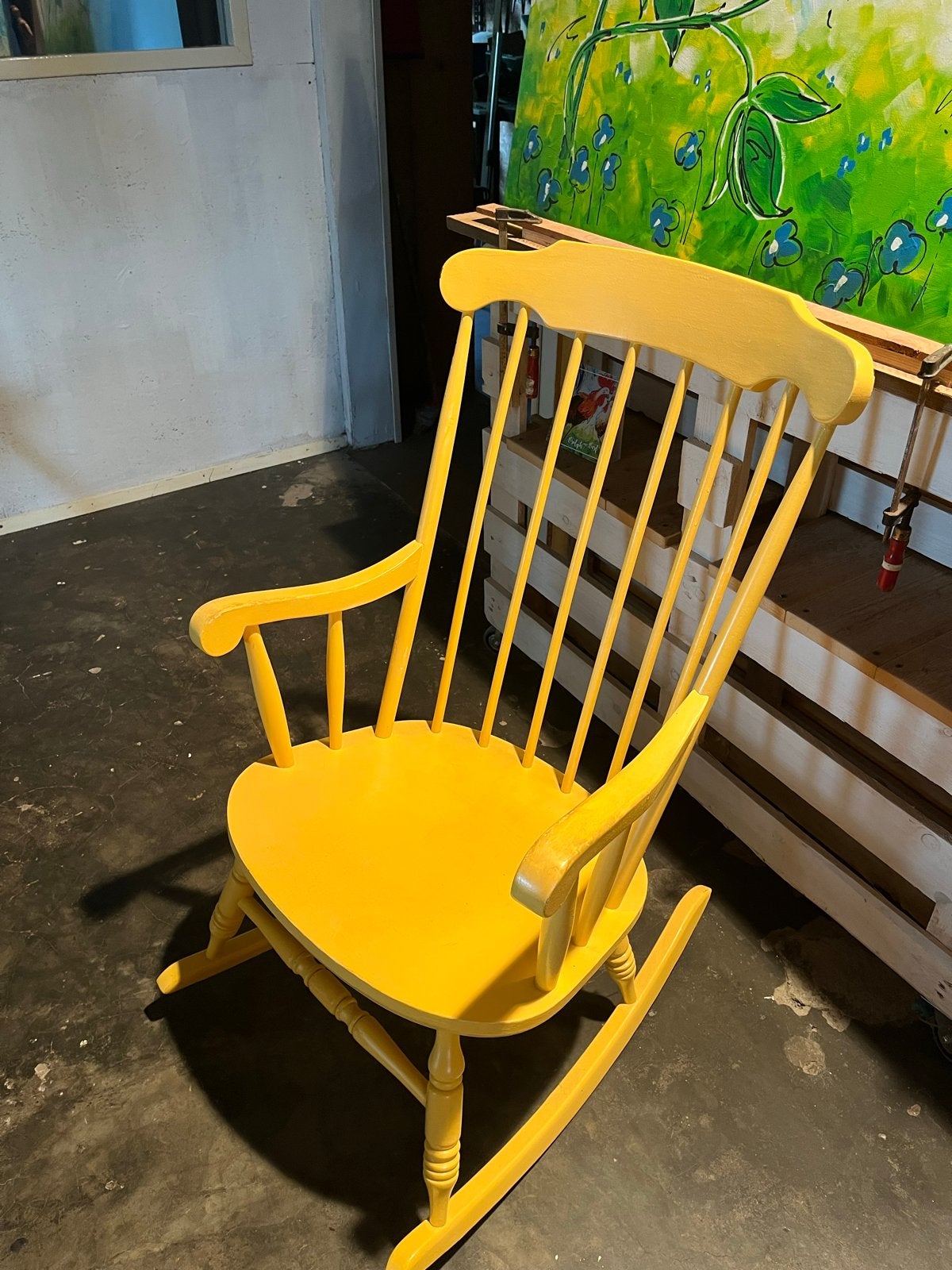 Gele schommelstoel, Ophalen, Gebruikt, Overige kleuren, Eén