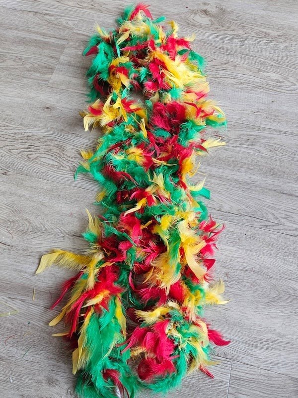 Feestboa Rood Geel Groen - Carnaval Boa, Gebruikt, Onbekend, Ophalen of Verzenden, Onbekend