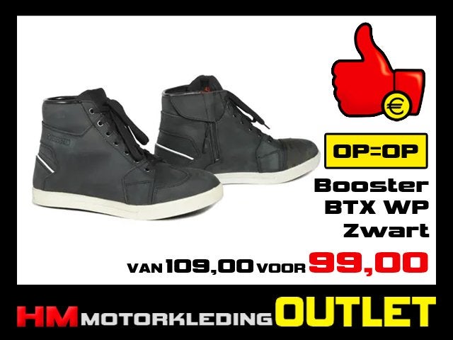 Motorschoen / Motorsneaker Booster BTX WP - Zwart, Info@huybersmotoren.nl, HM - Sale, NL, Laarzen