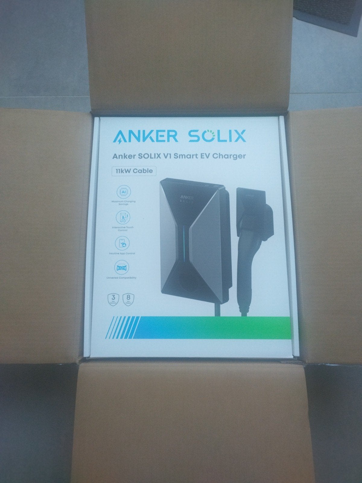 Anker SOLIX V1 Smart EV-lader / Wallbox  11kW  + RIFD -kaart, Ophalen, Nieuw, Laadkabel