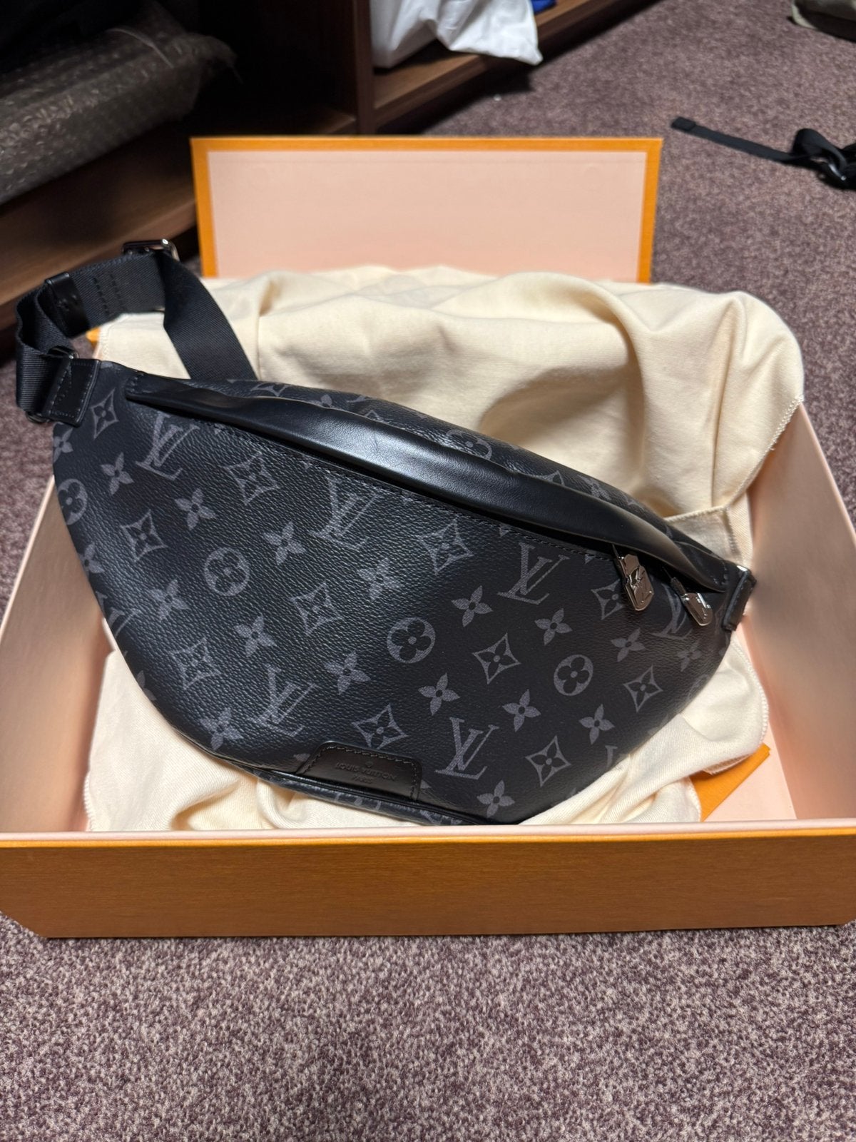 Louit Vuitton heuptas zgan, Ophalen of Verzenden, Zo goed als nieuw, Zwart