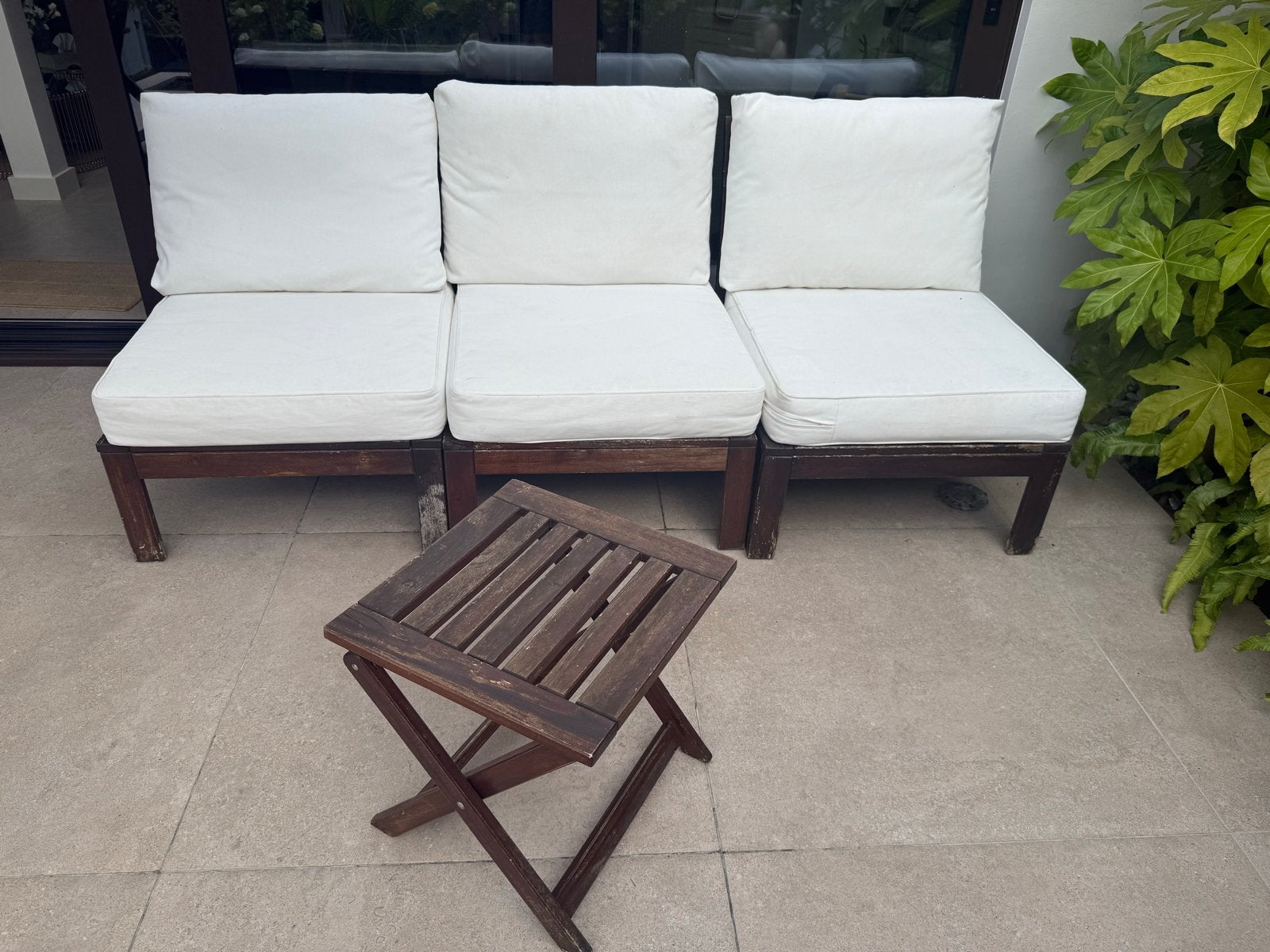 3x Ikea ÄPPLARÖ buitenstoelen met kussens, Tuin en Terras, Tuinstoelen, Ophalen of Verzenden, Gebruikt, Hout