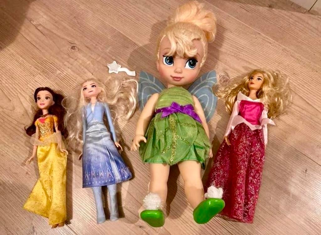 Disney Prinsessen Poppen: Belle, Elsa, Tinkelbel, Aurora, Ophalen, Gebruikt, Overige typen