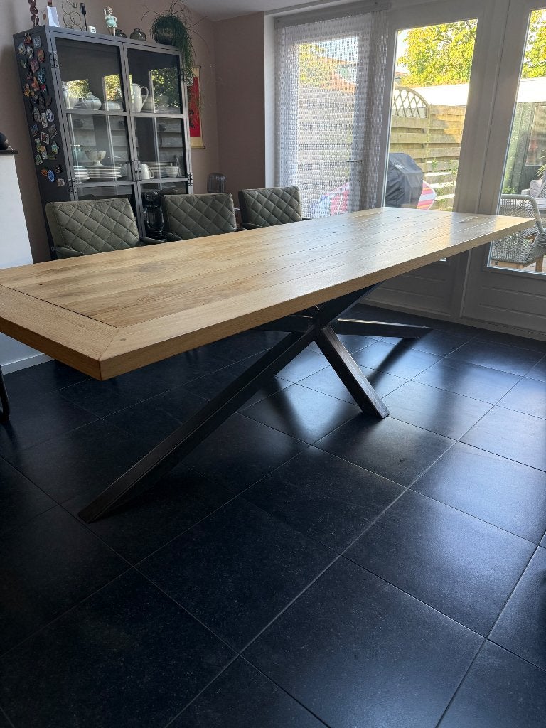 Hoge tafel, Huis en Inrichting, Tafels | Eettafels, Ophalen, 100 tot 150 cm, Eikenhout, 200 cm of meer