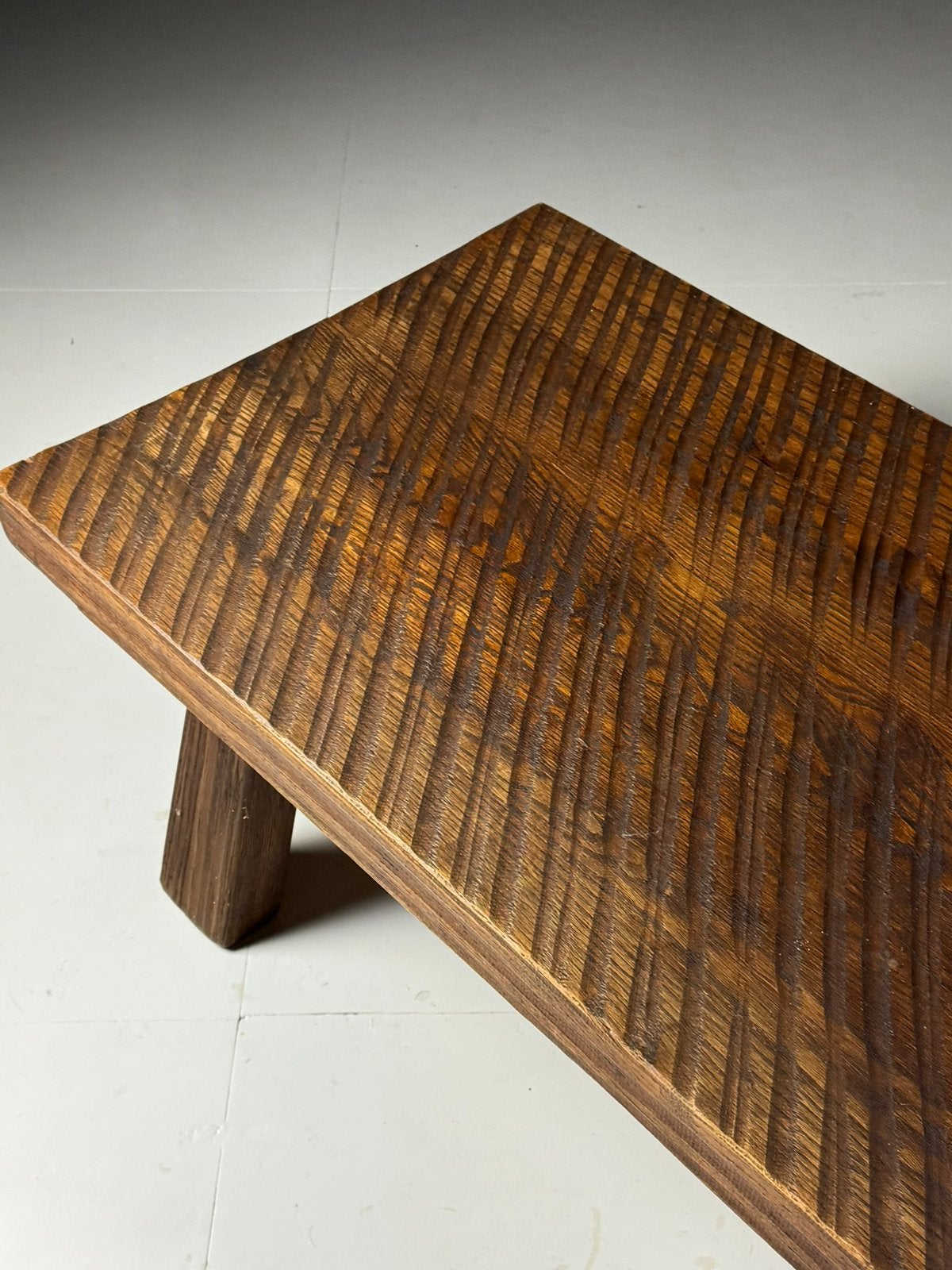 Brutalist salontafel eiken 70s, Ophalen