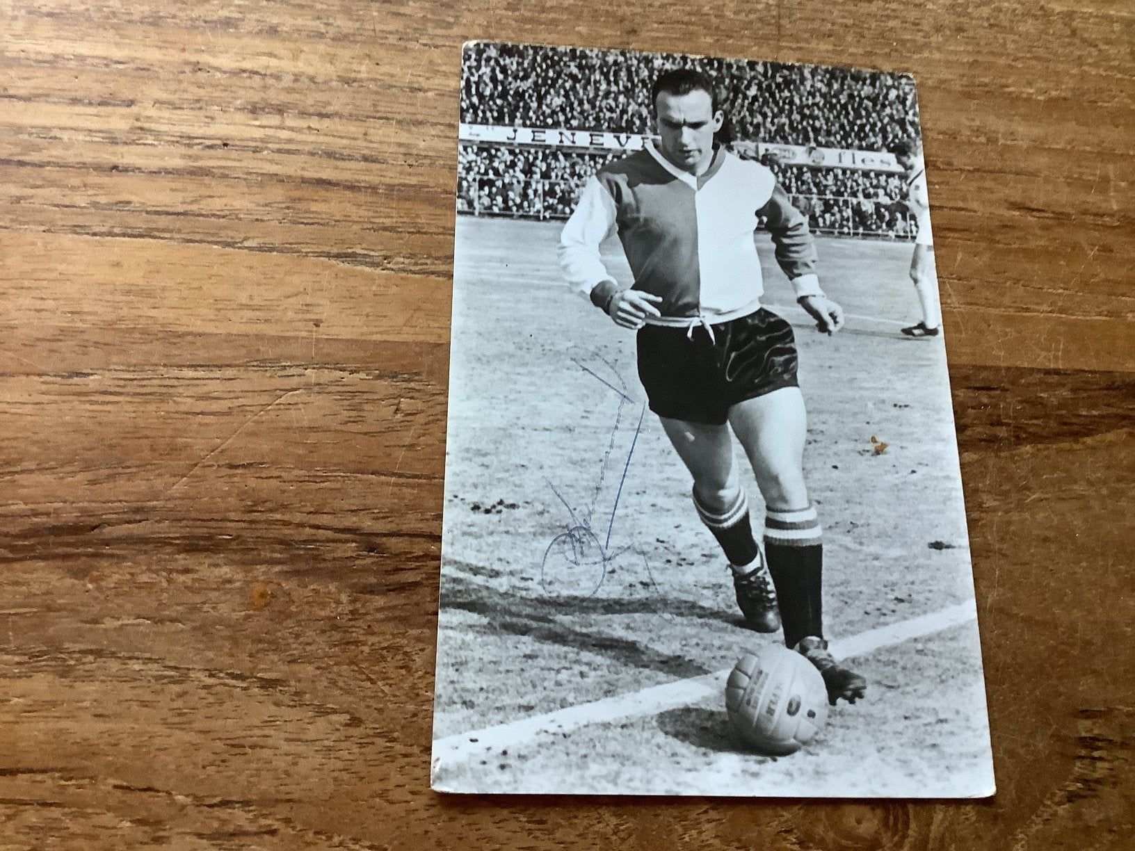Foto Rinus Bennars Feyenoord met handtekening, Ophalen of Verzenden, Gebruikt, Feyenoord