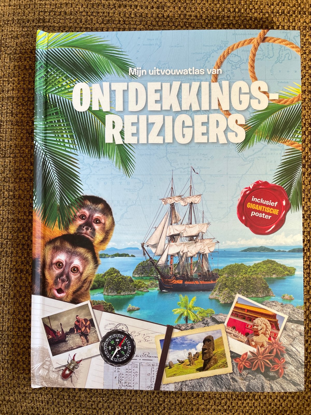 Mijn uitvouwatlas van ONTDEKKINGSREIZIGERS, Ophalen of Verzenden, Zo goed als nieuw
