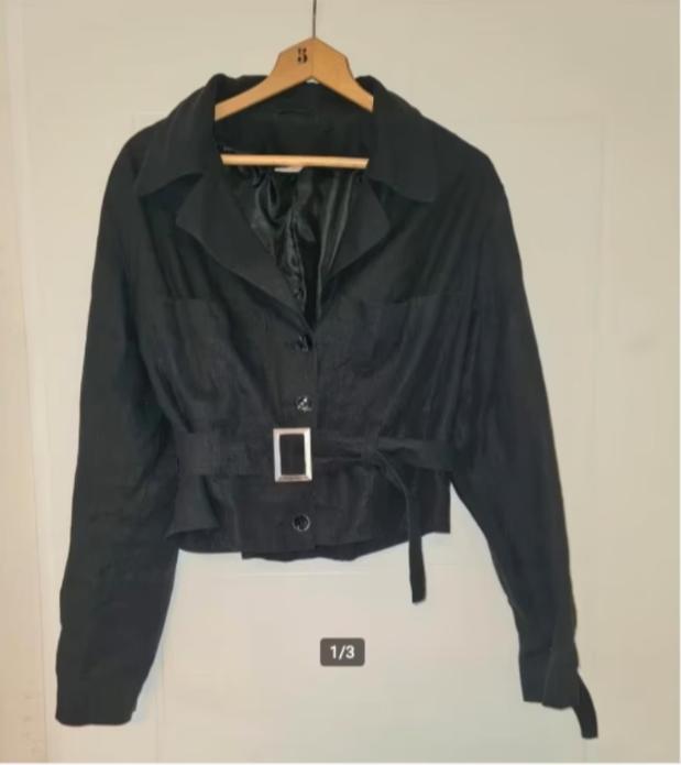Atelier Rare Toggery  jasje linnen zwart maat L nieuwstaat, Maat 38/40 (M), Zwart, Ophalen of Verzenden, Zo goed als nieuw