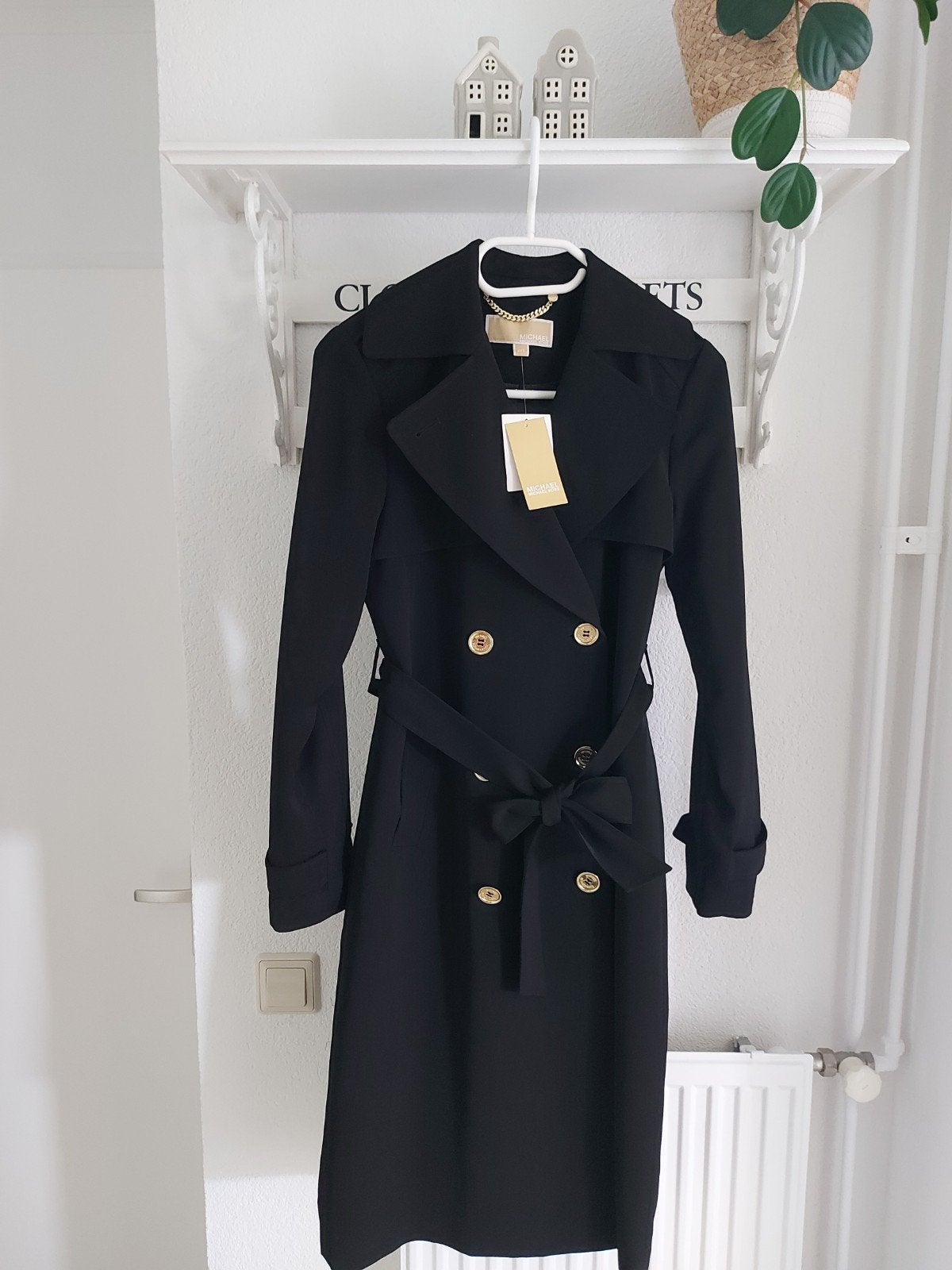 Michael Kors trenchcoat model Drapey
MICHAEL KORS 
Kleur:, Ophalen of Verzenden, Nieuw, Maat 34 (XS) of kleiner, Zwart