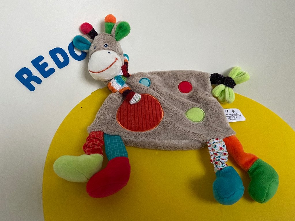 K4140 nicotoy doek doekje giraf giraffe, Ophalen of Verzenden, Zo goed als nieuw, Overige typen