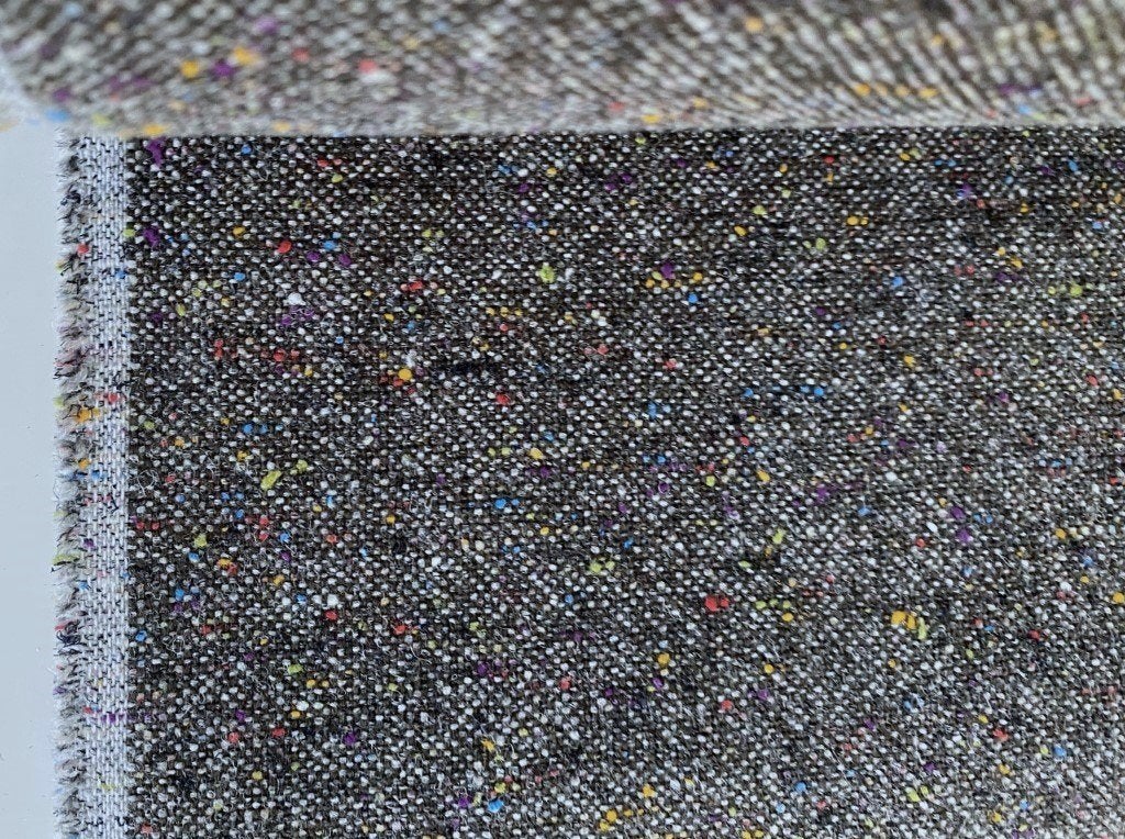 Danish Art Weaving Breeze; bruin+grijs+kleurtjes; meubelstof, Hobby en Vrije tijd, Stoffen en Lappen, Wol, Bruin, 120 cm of meer