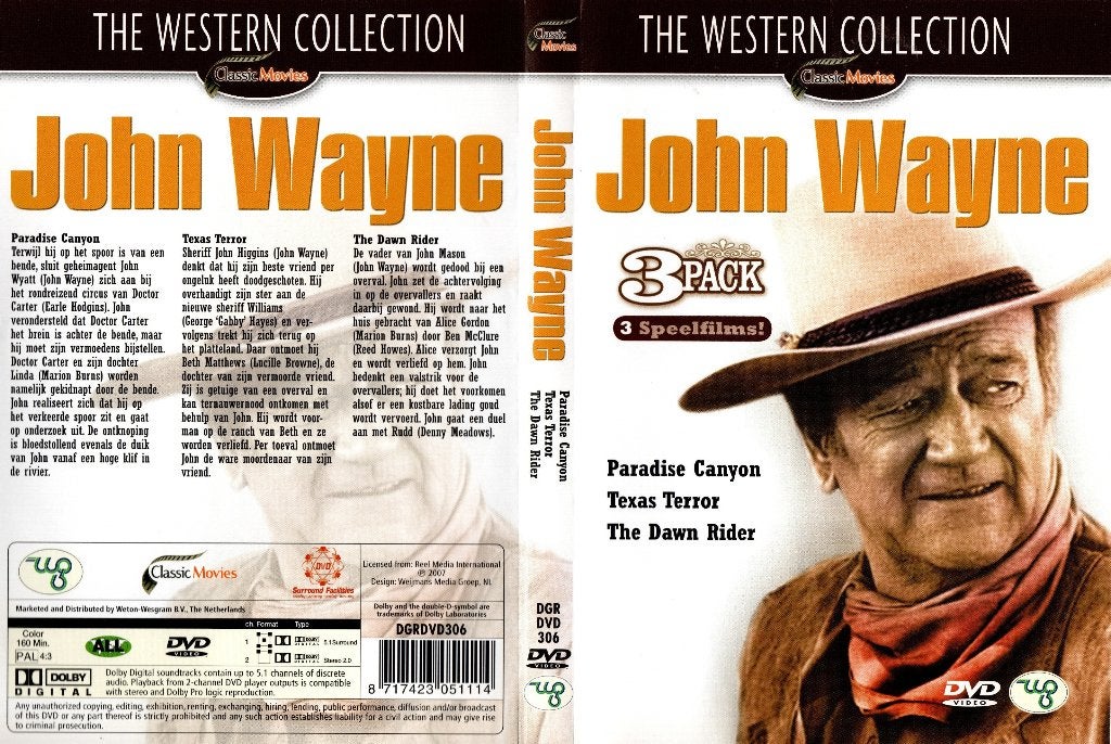 John Wayne, Paradise Canyon, Texas Terror e.a., Alle leeftijden, Ophalen of Verzenden, Zo goed als nieuw