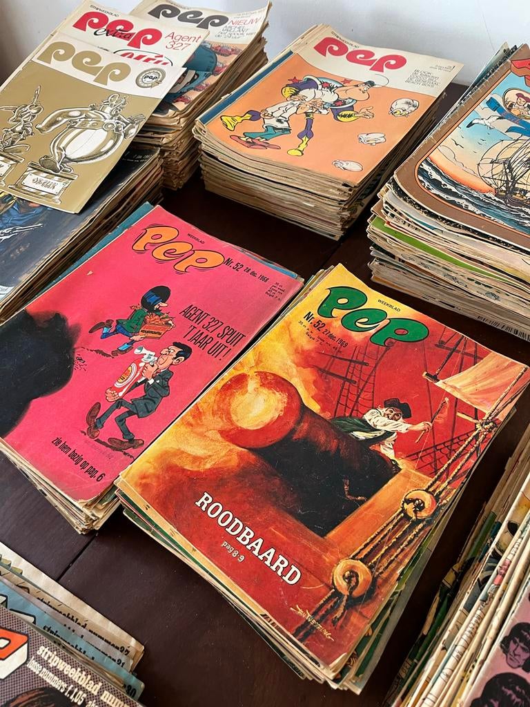 Pep stripweekbladen collectie (1967-1975) - Complete jaargan, Meerdere stripboeken, Ophalen of Verzenden, Gelezen