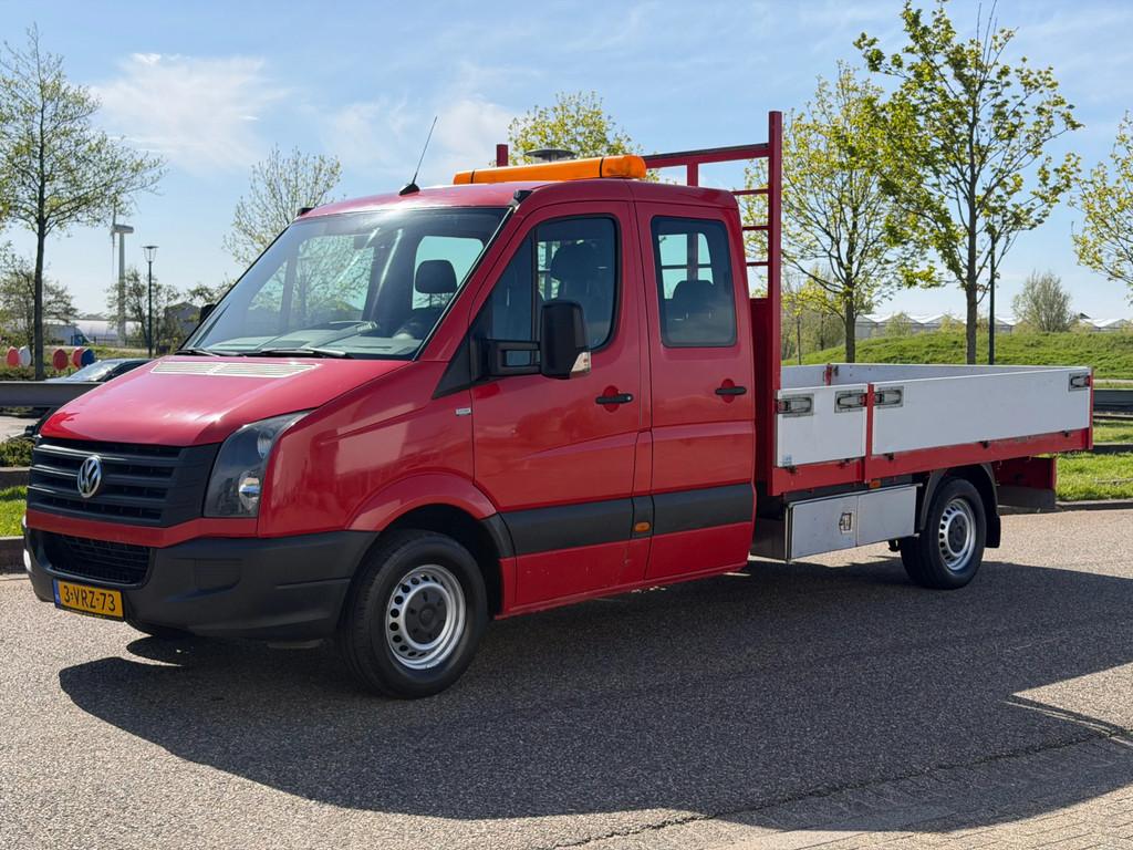 Volkswagen Crafter 2.0TDI Dubbelcabine Openlaadbak + HIAB 01, Auto's, Euro 5, Gebruikt, 4 cilinders, Volkswagen