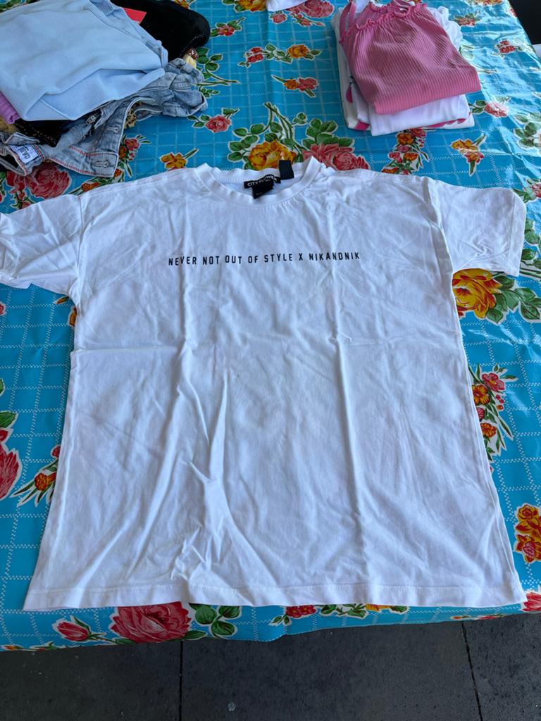 NIK&NIK T-shirt wit met print - Zo goed als nieuw, Ophalen of Verzenden, Zo goed als nieuw, Meisje, Shirt of Longsleeve