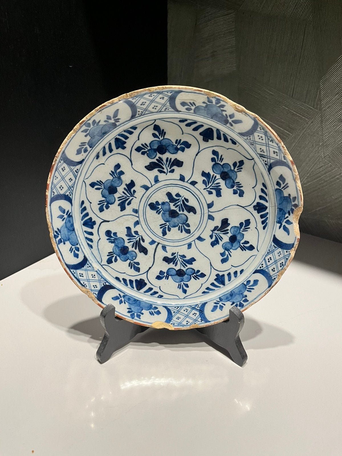 Delfts blauw of chinees wandbord 18e eeuw, Ophalen of Verzenden
