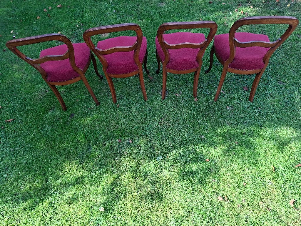 4 klassieke eetkamer stoelen WEG=PECH, Ophalen, Hout, Bruin, Klassiek