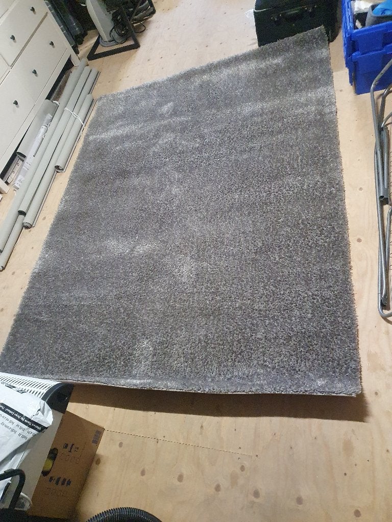 Vloerkleed, Ophalen, 150 tot 200 cm, Grijs, Rechthoekig