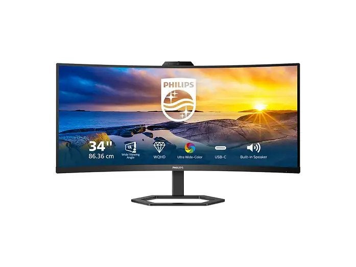 Philips 34E1C5600HE/00 - 34 inch WQHD VA Monitor, Computers en Software, Monitoren, HDMI, 3 tot 5 ms, Info@novadisplays.nl, Curved