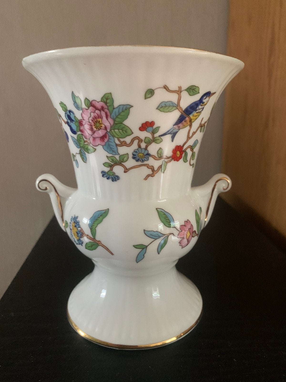 Aynsley bloemenvaas, porselein, puntgaaf!!, Antiek en Kunst, Ophalen of Verzenden